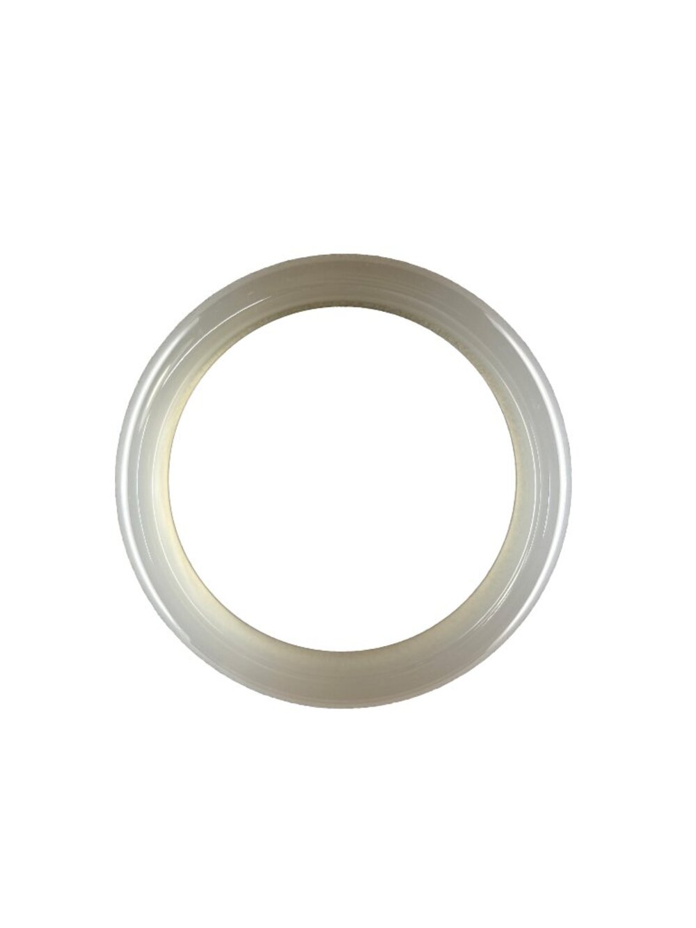 Natural White Agate Bangle Bracelet 58.5mm ID 74mm OD 42.5g A008